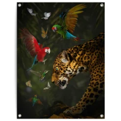 Tuinposter Jungledieren 80x60 Cm Bont