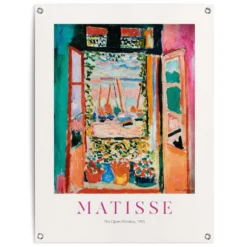 Tuinposter Henri Matisse Window 80x60 Cm Bont