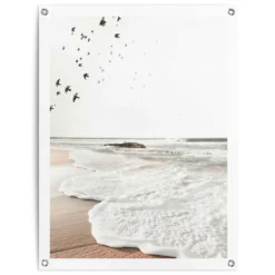 Tuinposter Rollende Golven 80x60 Cm Beige