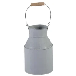 Mega Collections Melkbus - Zink - Lichtgrijs - D13 X H20 Cm