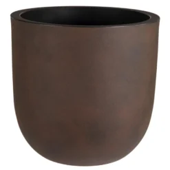 Mega Collections Plantenpot/bloempot - Kunststof - Roest Bruin - D36 Cm