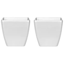 Beliani Plantenbak Voor Buiten ASTRAS - Zilver Stenenmix, Polyresin