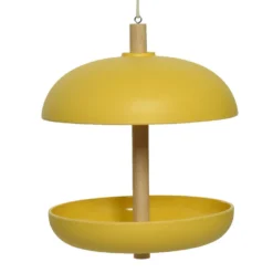 Decoris Vogelvoederplek - Silo - Hangend - Bamboe - Geel - 25 Cm