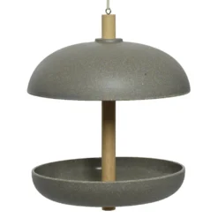 Decoris Vogelvoedersilo - Hangend - Bamboe - Grijs - 25 Cm