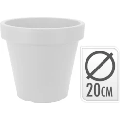 Relaxwonen 3 X Bloempot EK Rond 20 Cm Wit