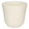 Forte Plastics Bloempot - Ivoor Wit - Rond - Kunststof - 25 Cm