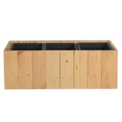 Beliani Plantenbak Voor Buiten TRIKALA - Lichte Houtkleur Dennenhout