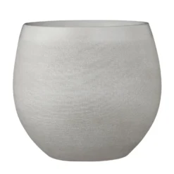 Mica Decorations Bloempot - Creme Wit - Keramiek - 23 X 20 Cm