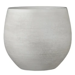 Mica Decorations Bloempot - Creme Wit - Keramiek - 33 X 28 Cm