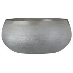 Mica Decorations Bloempot - Schaal - Grijs - Keramiek - 26 X 12 Cm