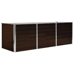 VidaXL Plantenbak Verhoogd 240x80x77 Cm Gegalvaniseerd Staal Bruin