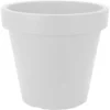 Merkloos Bloempot - Wit - Kunststof - Rond - 30 Cm