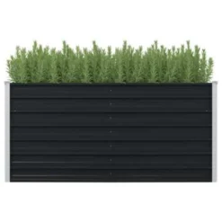 VidaXL Plantenbak Verhoogd 160x80x77 Cm Gegalvaniseerd Staal Antraciet