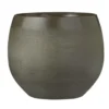 Mica Decorations Bloempot - Donkergroen - Keramiek - 20 X 18 Cm