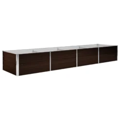 VidaXL Plantenbak Verhoogd 320x80x45 Cm Gegalvaniseerd Staal Bruin