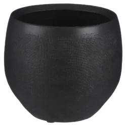 Mica Decorations Bloempot Boule - Mat Zwart - Keramiek - 20 X 18 Cm