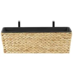 Beliani Plantenbak Voor Buiten KAWALA - Beige Waterhyacinth