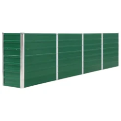 VidaXL Plantenbak Verhoogd 320x40x77 Cm Gegalvaniseerd Staal Groen