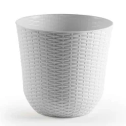 Forte Plastics Bloempot - Wit - Rond - Kunststof - 32 Cm