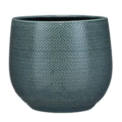 Mica Decorations Bloempot - Midnight Blauw - Keramiek - 25 X 20 Cm