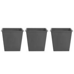 Beliani Plantenbak Voor Buiten BALZO - Zwart Synthetisch Materiaal