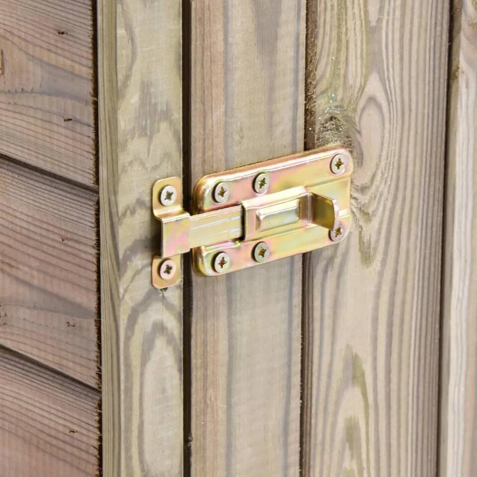 VidaXL Tuinschuur Met Deur 77x28x178 Cm Geïmpregneerd Grenenhout - Afbeelding 2